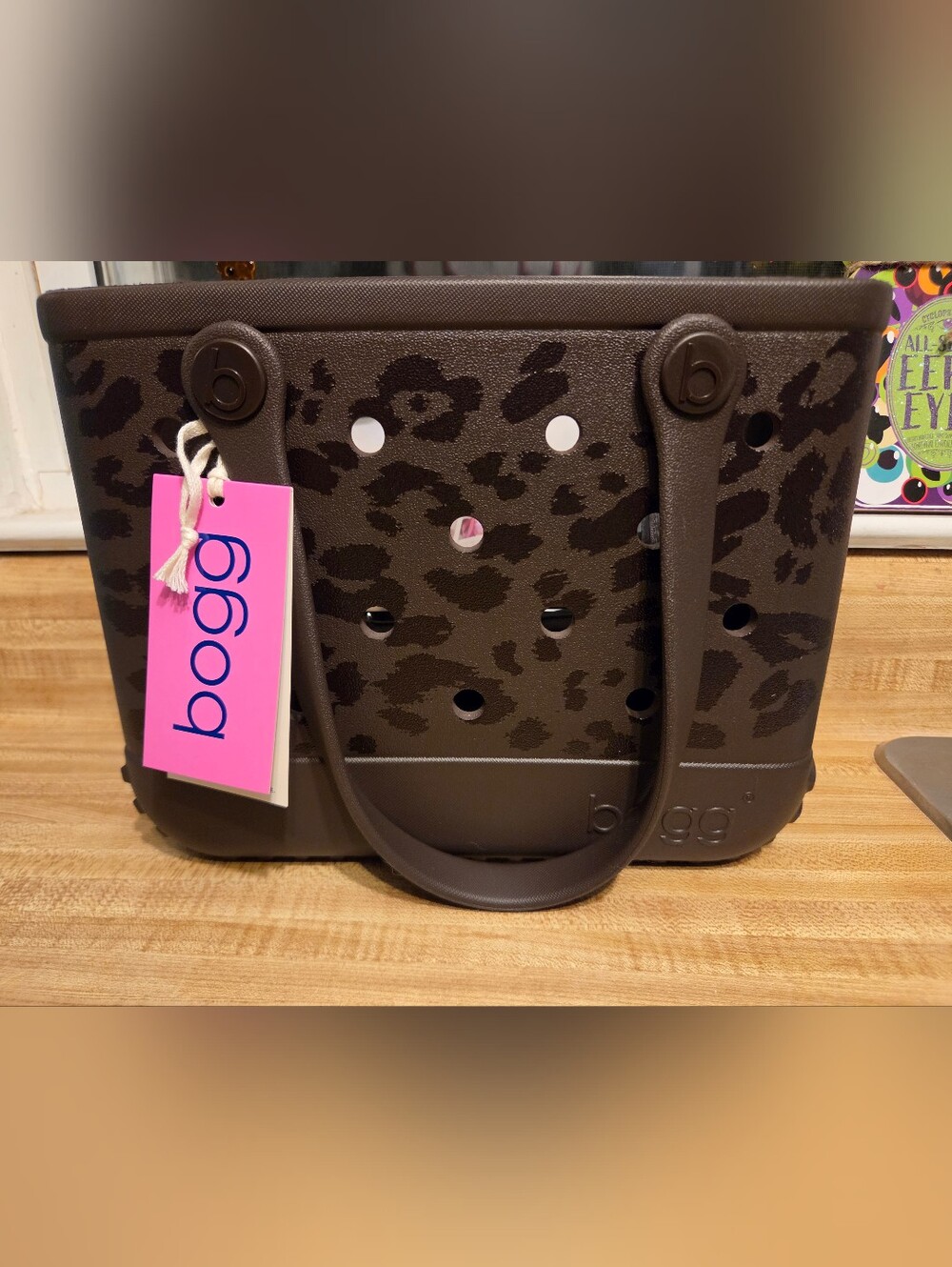 Bogg Bag Bitty NWT Limited Release Chocolate Brown Leopard Tote